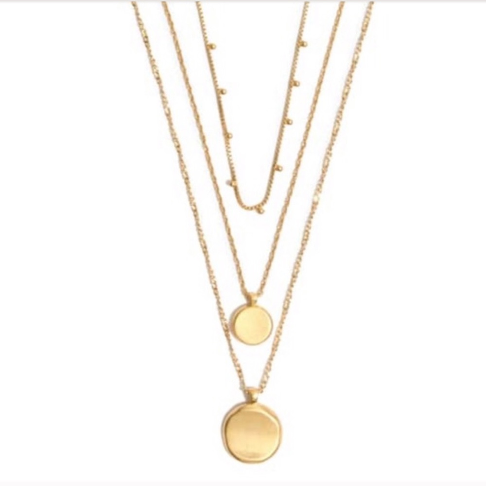 MADEWELL Coin Layered Necklace - Picture 2 of 3